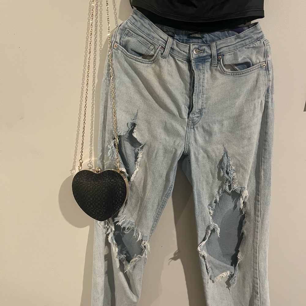 Light Blue Distressed Women Jeans